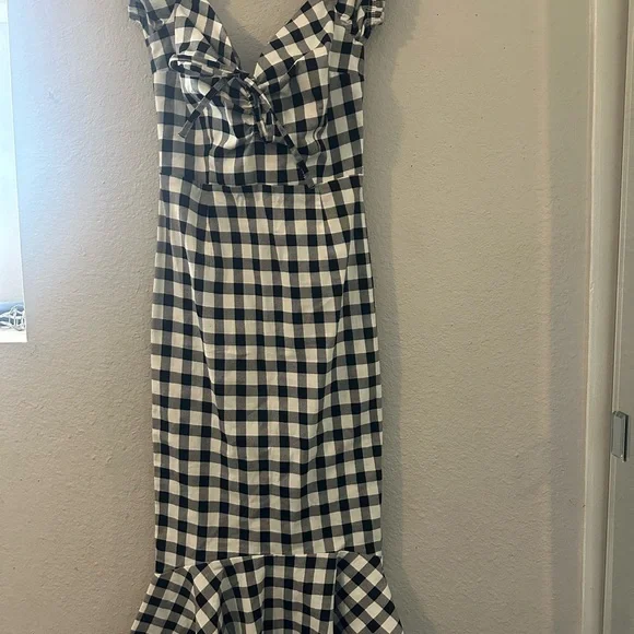 Collectif Black and White Checkered Dress - Picture 5 of 6